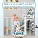Fairy Baby 38" Extra Tall Baby Gate for Stairs and Doorways, 59.9"-65.3" Extra Wide Long Pet Gate, Metal Auto Close Safety Child Gate Fence for Puppy Pet, Pressure Mounted Walk Through Gate, White