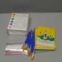 SYUCVQI Ramadan Watercolor Coloring Book with Eid Greeting Card Craft Kit Mosque Moonlight Theme Family Gathering Religious Gift Party Gift Filler (192PCS)