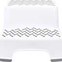 White 2-Tier Step Stool for Bathroom and Bedroom