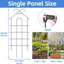 ARIFARO 40" Metal Garden Trellis for Climbing Plants, 4 Pack Large Plant Trellis for Potted Plants, Indoor Outdoor Black Garden Trellis for Vines, Cucumbers, Flowers, 16.5" Wide