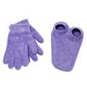 NatraCure Moisturizing Gel Booties and Gloves Set - (for Dry Skin, Dry Hands, feet, Cracked Heels, cuticles, Rough Skin, Dead Skin, use with Your Favorite lotions) - 155/175-LAV/RET - Color: Lavender (Sock and Glove Set - Lav)