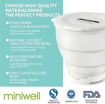 Personal Water Filter Pack with Replacements - Water Purifier Survival Gear- Portable Water Filtration System - Removable Water Filter Hiking Camping Emergency Preparedness - Straw