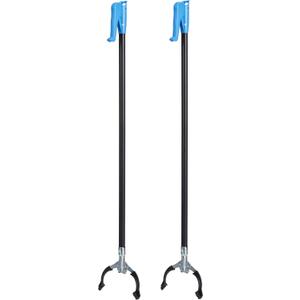 Amazon Basics Reacher Grabber Tool for Hard-to-Reach Areas, Sturdy Metal Trash Picker, Indoor & Outdoor Lightweight Pickup Tool, 38", 2-Pack
