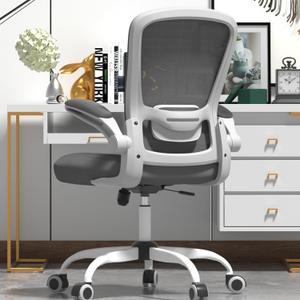 Mimoglad Home Office Chair, High Back Desk Chair, Ergonomic Mesh Computer Chair with Adjustable Lumbar Support and Thickened Seat Cushion (Dim Gray)