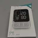 Blood Pressure Monitor Upper Arm Monitors for Home Use BP Machine with 2x120 Reading Memory Adjustable Arm Cuff 8.7"-15.7" Large Display with LED Background Light Storage Bag White