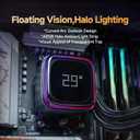 Iota L24 Aio Cooler with Digital Display,240MM AIO CPU Water Cooler with Efficient Cooling Pump,ARGB Lighting Control,120MM PWM Fans Up to 2000 RPM,Suitable for AMD & Intel LGA (Black)