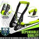 Umiro Heavy Duty Ratchet Straps with J Hooks 2" x 15' Ratchet Strap 10,000 Lbs Max Break Strength, Tie Down Ratcheting with J-Hook, Cargo Straps for Truck, Trailer, Moving (Fluorescent Green,4Pack)