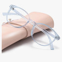 miyya Blue Light Blocking Glasses Women, Fashion Round Transparent Anti Blue Light Glasses with Anti Eyestrain & UV Glare