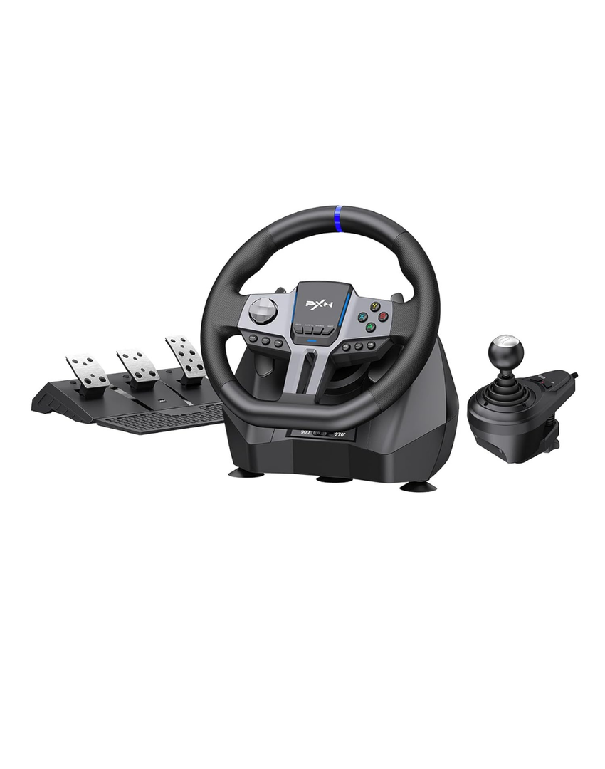 PXN PC Steering Wheel, Gaming Racing Wheel V9 GEN2 Universal USB Car Simulation 270/900° Race Driving Wheel With Pedals and Shifter for PC, Switch, Xbox One, Xbox Series X/S, PS4, PS3