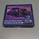 4 Pods RGB LED Rock Lights, Underglow Multicolor Neon Light Kit, Wheel Well Light with APP Control & Music Mode, Under Glow Lights for Trucks,Jeep,SUV,Golf Cart,ATV,Pickup Off Road,12V