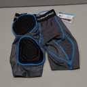 CHAMPRO Bull Rush 5-Pad Integrated Girdle (Medium, Charcoal, Optic Blue Trim)