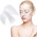 Siyurongg 50 Pcs Shower Face Eye Shields, Eyebrow Shower Shield Visors, Eyelash Extensions Shower Face Shield, Microblading Makeup Protector Face Cover Shield for Hairspray Salon Eyelid Aftercare
