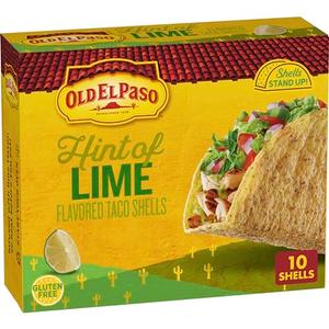 Old El Paso Stand ‘N Stuff Taco Shells, Hint of Lime Flavored, Gluten Free Crunchy Corn Taco Shells, 10 Count, 5.4 oz, BB Date: 03 DEC 2025, Pack of 6