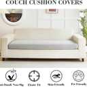 Couch Covers for 3 Cushion Sofa Pet Friendly Couch Cushion Covers Universal Sofa Covers Washable Stretch Slipcovers for Sectional Sofa (Texture Light Gray,Large Triple Seat Cover)