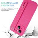 MOWIME Compatible with iPhone 17 Pro Max Case with Finger Strap, Cheetah Print Shockproof Soft TPU Protective Cover for Women Girls, Slim Anti Scratch Case for iPhone 17 Pro Max 6.9 Inch, Hot Pink