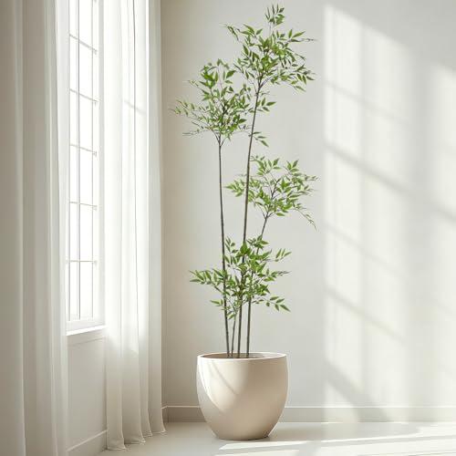 Giegxin 6ft Faux Bamboo Tree Nandina, Artificial Floor Plant, Green