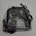 Vorspack Clear Backpack Heavy Duty PVC Transparent Backpack with Reinforced Strap Stitches & Large Capacity for College Workplace Security - Black