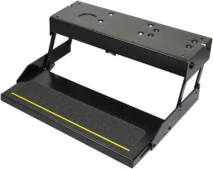 Kwikee 36 Series Single 12V Electric RV Step Assembly, 8.5" Rise, 300 lbs. Heavy-Gauge Steel, Obstruction Sensors, Hidden Light, Anti-Slip Steps, Travel Trailers, 5th Wheels, Campers - 903609025