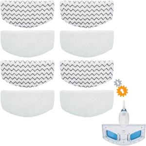 BonusLife Steam Mop Pads for Bissell PowerFresh 1940 1806 Replacement Parts, 8 Pack