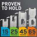 3M CLAW(TM) 45 lb. Drywall Picture Hanger With Spot Markers, Heavyweight Hanging Solution for Room Decor and Office Decor, Including Mirrors or Large Art  4 Count (Pack of 1)