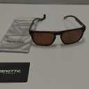 ZENOTTIC Polarized Sunglasses Men Square: Unbreakable TR90 Frame Carbon Fiber Temple UV400 Protection Sun Glasses for Driving (Tortoise Frame Brown Lens)