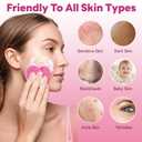240 Count Compressed Facial Sponges 100% Natural Cellulose Eco-Friendly Makeup Sponges for Gentle Cleansing, Exfoliating & Stubborn Makeup Removal Travel for Women (240 pink heart)