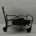 Collapsible Folding Beach Wagon,Utility Grocery Wagons Carts Foldable with Wheels for Sand Camping Sports Shopping Outdoor. (Black)
