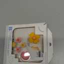 GeekShare Cross D-Pad Button Caps Thumb Grips Set,Silicone ABXY Key Buttons Sticker Compatible with Switch/OLED Joy Con (Pink & Yellow)