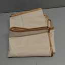 Joywell Beige Remote Control Holder Recliner Armchair Caddy Couch Caddy Sofa Armrest Organizer Linen Fabric Tan Taupe Sofa Arm Chair Caddie with 6 Pocket Storage for Magazine, Tablet, Phone, iPad (19'' x 35'')