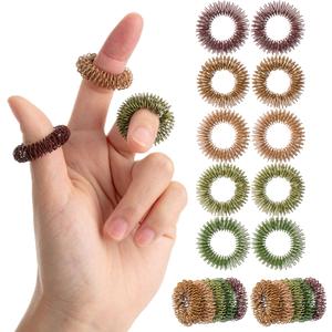 Mr. Pen- Spiky Sensory Rings, 10 Pack, Colorful Stress Relief Fidget Sensory Toys, Fidget Rings, Fidget Ring for Anxiety, Stress Relief Rings, Massager for Fidget, Sensory Ring (Earthy)