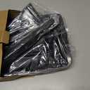 Snow Shovel for Car and Driveway, 42.5 Inch Foldable Lightweight Aluminum Alloy Ice Scraper, Heavy Duty Ergonomic Handle for Emergency Snow Removal, Garden, Black