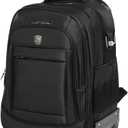 360° rotating Water Resistant Rolling Backpack with 4 Removable Wheels for Adults,Airline Approved Carry on Luggage Fit 15.6 Inch Laptop Travel Backpack with USB Charging Port, 18in