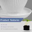 2 x Round Plastic Plant Saucers Set, 6-Pack, 7.6 Inches (6.4 Inch Base) Pot Drip Trays, Ideal for Indoor and Outdoor Home Garden Flower Pot Containers. (White)