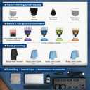 Beard Trimmer for Men, Magnetic Snap-on Replacement Heads & Charging Dock, IPX7 Waterproof Cordless Hair Clippers, Mens Grooming Kits for Mustache/Body/Face/Ear/Nose, Gray