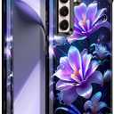 Miqala for Galaxy S21 5G Case,Glow in The Dark Three Layer Heavy Duty Shockproof Full Body Protection Hard Plastic Bumper+Soft Silicone Case for Samsung Galaxy S21 6.2 inch, Purple/Black