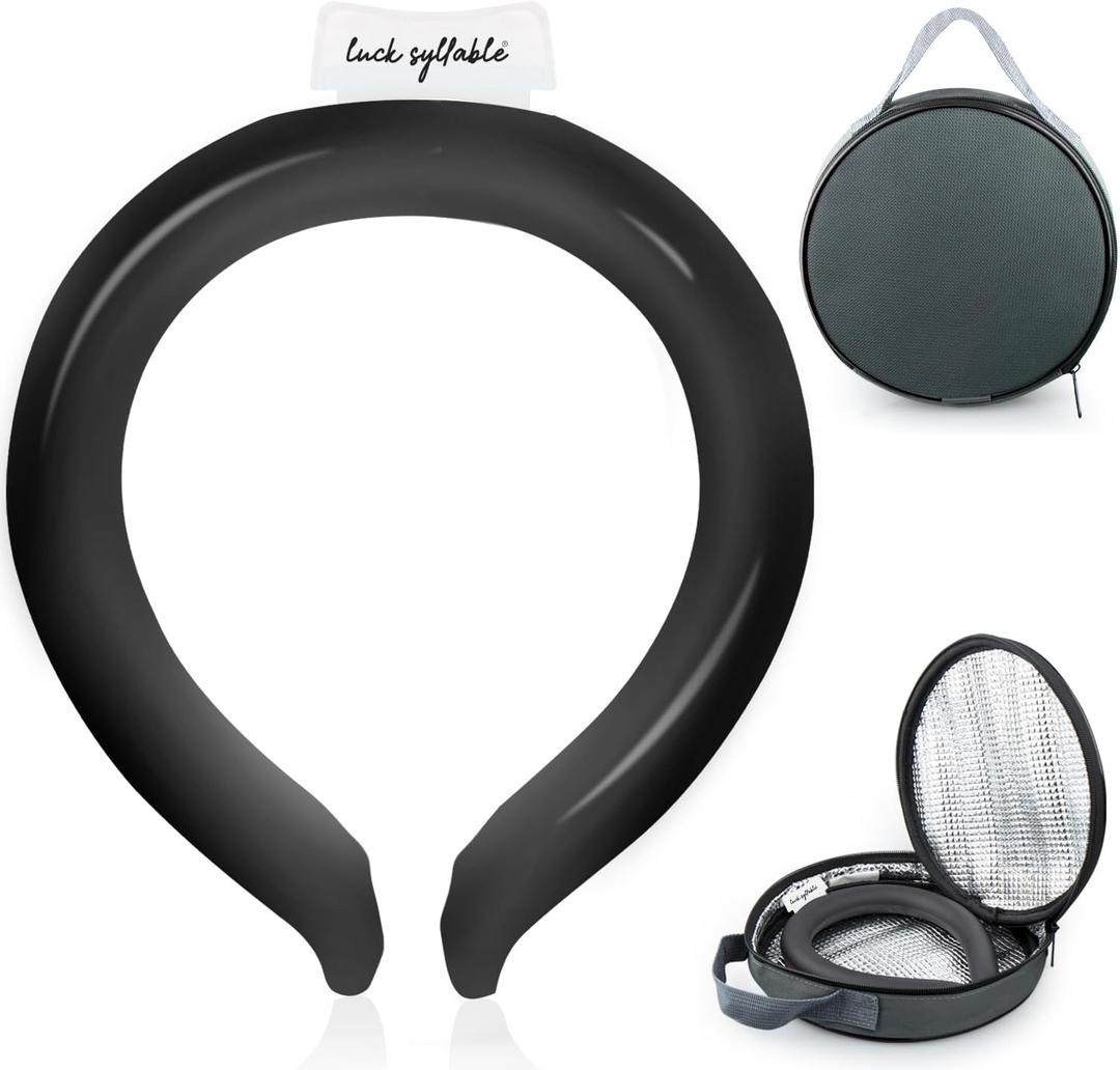 Neck CoolingTube with Insulated Bag, Reusable Ice Coolers Wearable Body Cooling Products, Neck Coolers for Hot Weather (Black) Neck CoolingTube with Insulated Bag, Reusable Ice Coolers Wearable Body Cooling Products, Neck Coolers for Hot Weather (Black)