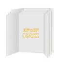 Brand: XyaMov 4 Pack Trifold Poster Board 36"x48" - White Foldable Corrugated Display Board, Tri fold Presentation Board, Extra Large Project Boards for School Projects, Science Fair, Graduation Exhibitions