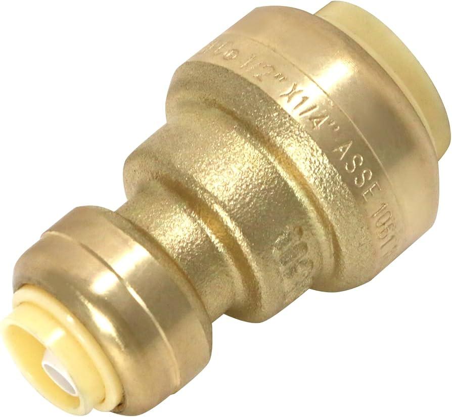 1 Pack XFITTING 1/2" X 1/4" Push Fit Coupling, Push to Connect Coupling