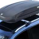 Garvee Rooftop Cargo Box Carrier, Dual-Side Opening Roof Mount Travel Luggage Storage Capacity, 165Lbs Weight Capacity with Secure Straps&Keys, Vehicle Hard-Shell Carriers,Black(12 Cubic)