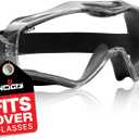 NoCry Safety Goggles Over Glasses with Extreme Impact Resistance  ANSI Z87.1 Certified Eye Protection with Anti-Fog, Anti-Scratch and UV380 Lenses  Adjustable Strap  Ideal for the Chemistry Lab