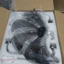 Ceiling Fans with Lights and Remote, 24'' Low Profile Ceiling Fan with Light, 3000-6000K Dimmable Fandelier LED Fan Light, 6 Wind Speeds, Black Modern Flush Mount Ceiling Fan for Bedroom