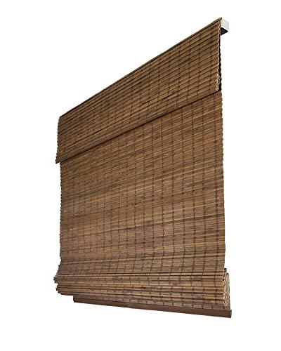 CHICOLOGY Bamboo Roman Shades - Customer Favorite Blackout Blinds for Windows, Premium Quality, Ideal for Home, Moose (Blackout) Brown, 23" W X 64" H CHICOLOGY Bamboo Roman Shades - Customer Favorite Blackout Blinds for Windows, Premium Quality, Ideal for Home, Moose (Blackout) Brown, 23" W X 64" H