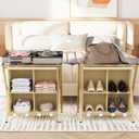 aboxoo 2 Pack Luggage Rack with storage, Guest Room Folding Suitcase Stands, Holds up to 120 lb, Space Saving Suitcase Holders for guest room, Bedroom Hotel, Gold