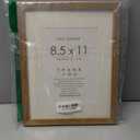 8.5x11 Picture Frame, Solid Oak Wood 8.5 by 11 Picture Frame with Mat to 6x8(Openning Size is 5.5x7.5), 11x8.5 Natural Oak Frames for Wall and Tabletop Display, Set of 1