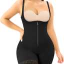Eleady Full Body Shapewear for Women Fajas Colombianas Moldeadoras Overbust Postpartum Slimming Bodysuit Tummy Control (Large, Black)