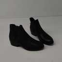 Women's Faux Leather Elastic Side Panel Chelsea Booties
BLK 8