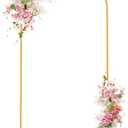 Wokceer 6.6 FT Wedding Arch Backdrop Stand Gold Metal Chiara Backdrop Stand for Wedding Ceremony Birthday Party Bridal Baby Shower Photo Booth Garden Floral Balloon Arch Decoration (6.6 x 3.3 FT (HxW))