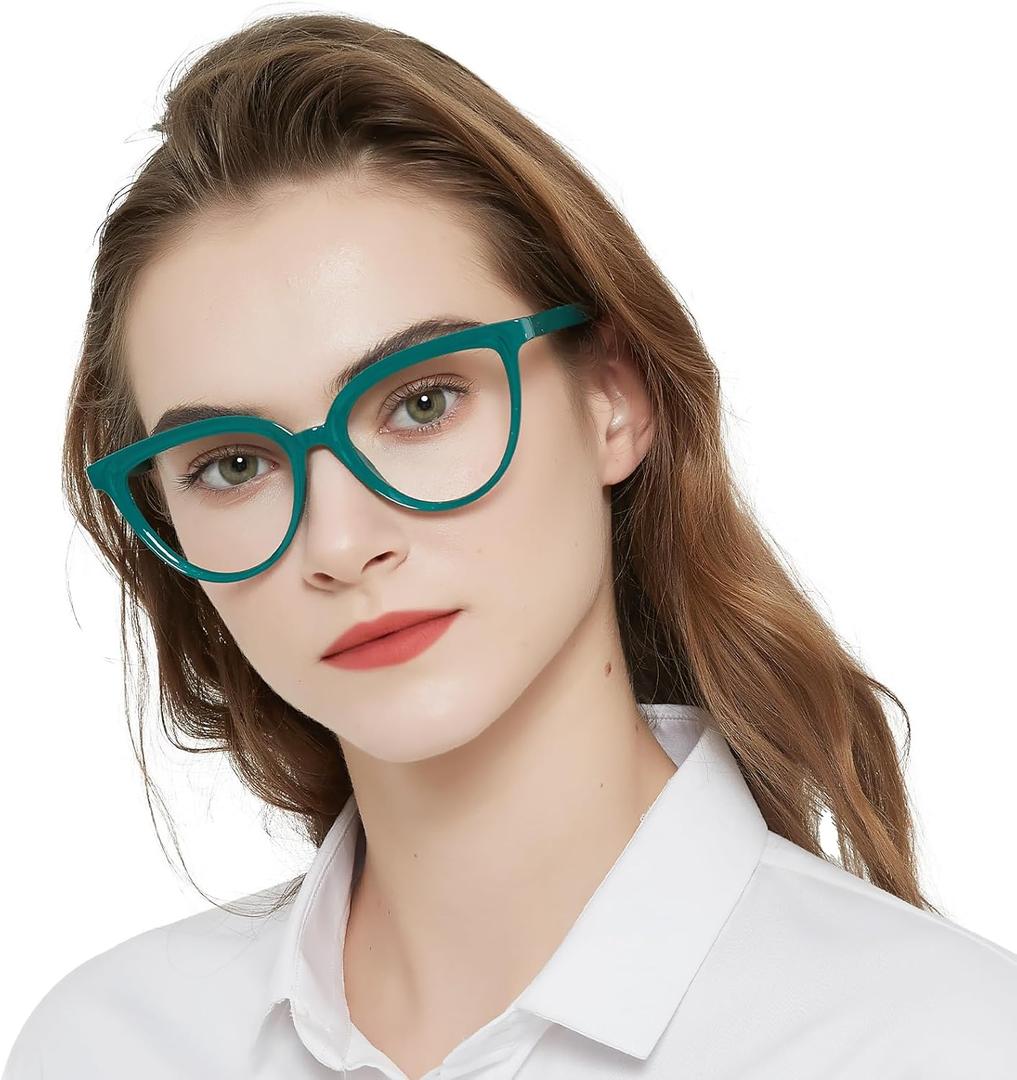 OCCI CHIARI Cat Eye Reading Glasses for Women Fashion Ladies Readers 1.0 1.25 1.5 1.75 2.0 2.25 2.50 2.75 3.0 3.5 (Green)