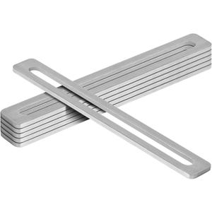 6 Pack 8" x 1" Adjustable Slotted Flat Mending Plates for 3/8" Screws, Stainless Steel, 5/32" Thick