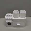 iHave Toothbrush Holders for Bathrooms, 2 Cups Toothbrush Holder Wall Mounted with Toothpaste Dispenser - Large Capacity Tray, Cosmetic Drawer - Bathroom Decor & Bathroom Accessories (White)